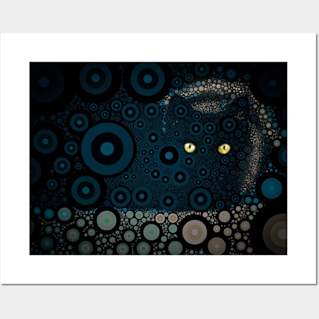 Black Cat In The Shadows Wall Art by PhotoArts